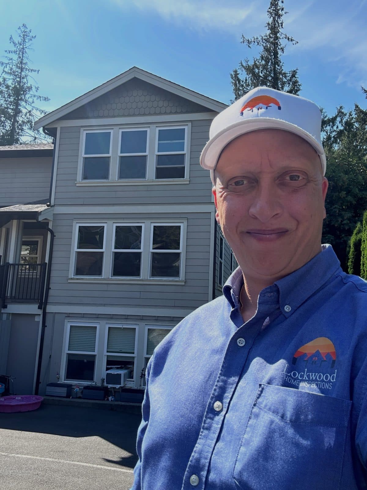 Adam Lockwood on site at a Vancouver Island home inspection