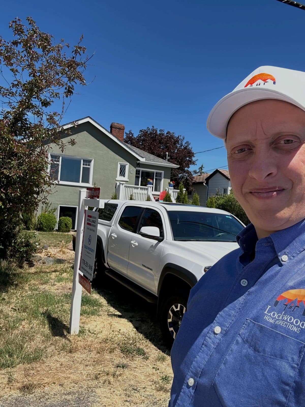Adam Lockwood inspecting a home